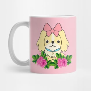 Pretty Dog Animals Flower Mug
